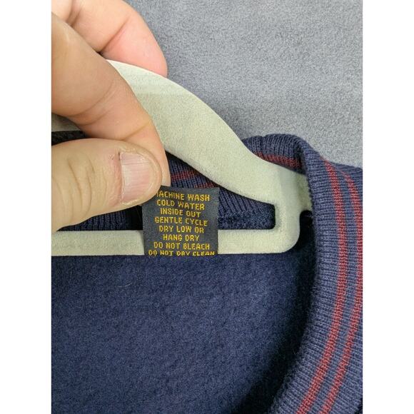 Vintage Lugz Sweater Crewneck 2XL Sweatshirt Blue Pullover Y2K Skater Logo - Picture 4 of 8